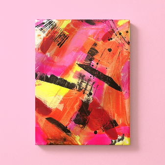 Abstraktes Arbeiten mit dem Spachtel