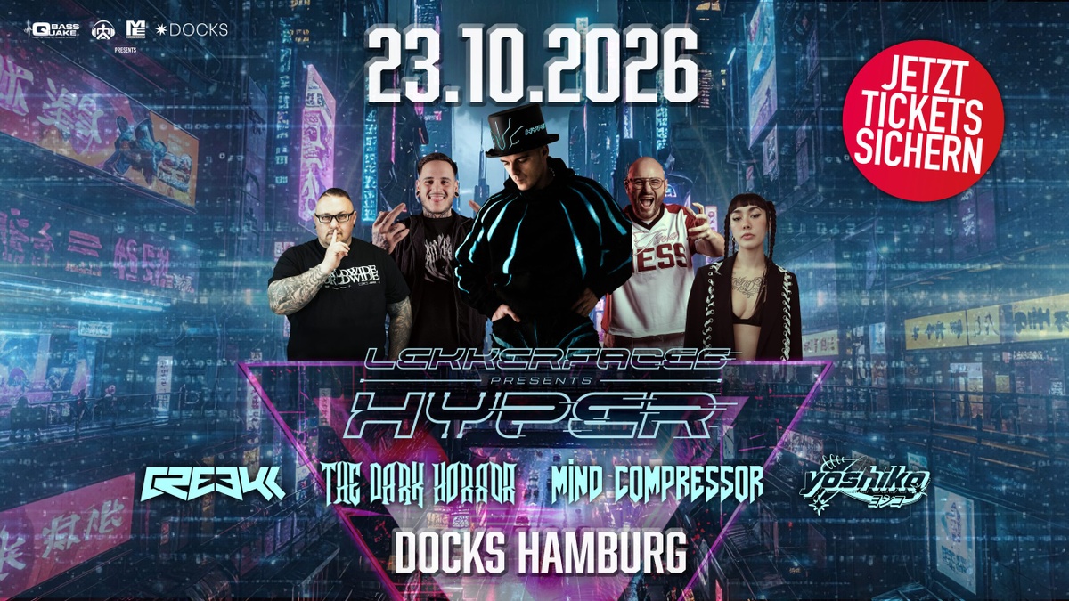 Titelbild der Veranstaltung Lekkerfaces & The Dark Horror @ Docks