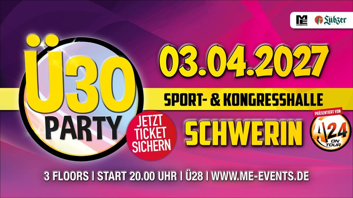 Titelbild der Veranstaltung Ü30 Party Schwerin