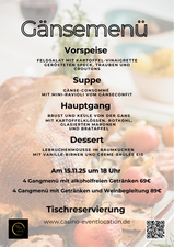 Gänsemenü im Casino Uerdingen