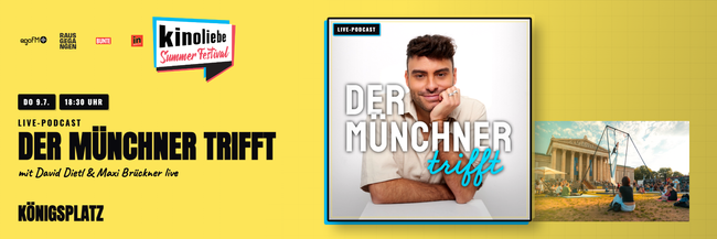 Der Münchner trifft — Open-Air-Live-Podcast vor der Festival-Eröffnung — Kinoliebe 2026 · LED