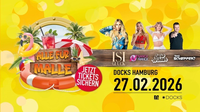 Alle für Malle mit Isi Glück im Hamburger Docks