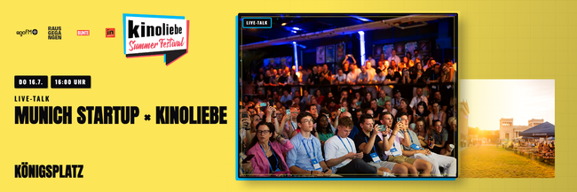 Munich Startup × Kinoliebe — Open-Air-Live-Talk — Kinoliebe 2026 · LED