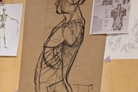 Anatomie zeichnen: Porträtzeichnen mit Model