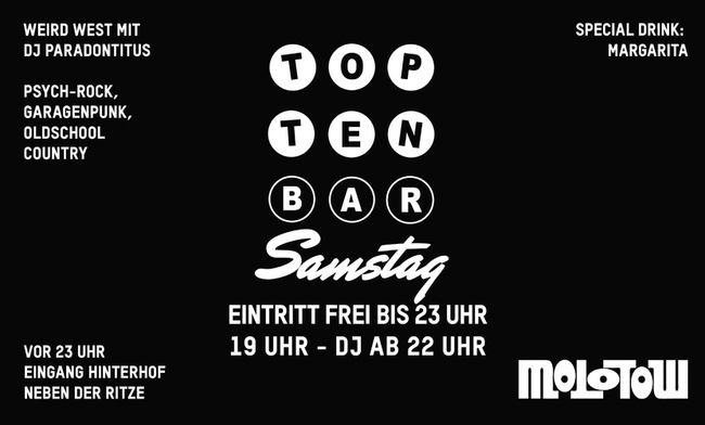 TOP TEN BAR - WEIRD WEST