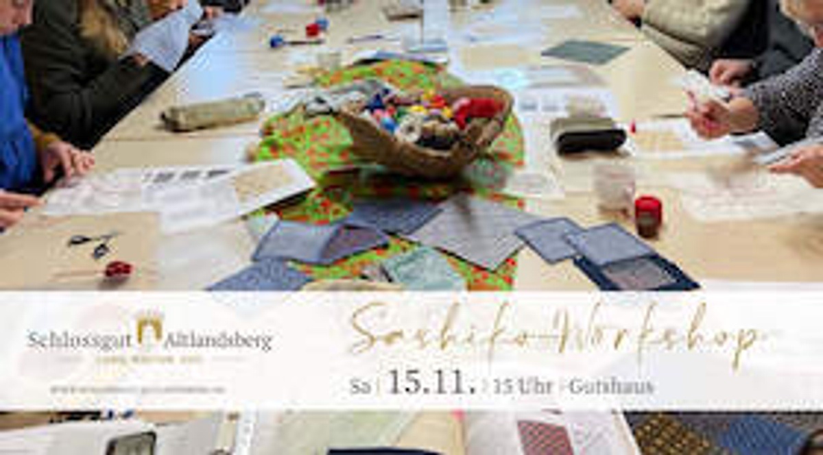 Titelbild der Veranstaltung Textilworkshop mit Birgit Paschke  „Japanische Sticktechnik Sashiko“