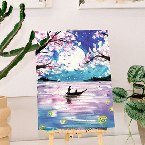 Romantische Bootsfahrt