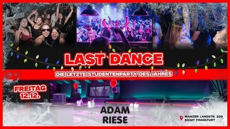 Die größte Studiparty Frankfurt - Adam Riese | Fr, 12.12.