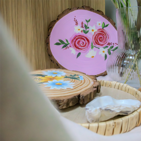 The Art of Wood Painting: Flowers