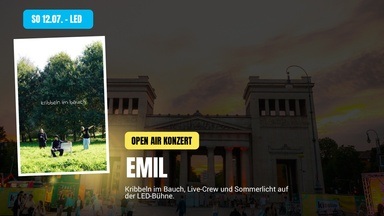 Emil, Jorin Hagen & JHNWNDT — Open-Air-Konzert — Kinoliebe 2026 · LED