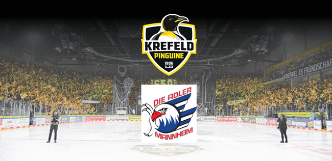 Krefeld Pinguine vs. Adler Mannheim - Spieltag 23