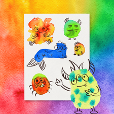 ArtNight Kids Aquarell: Kleine Monsterwerkstatt