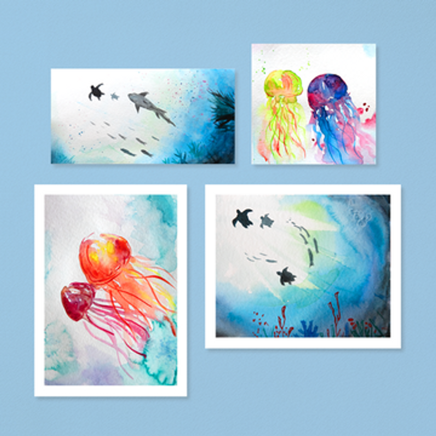 Titelbild der Veranstaltung Aquarell: Unterwasserwelt