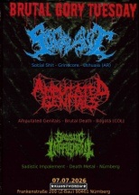 Brutal Gory Tuesday w/Social Shit (AR) + Amputated Genitals (CO) + Sadistic Impalement