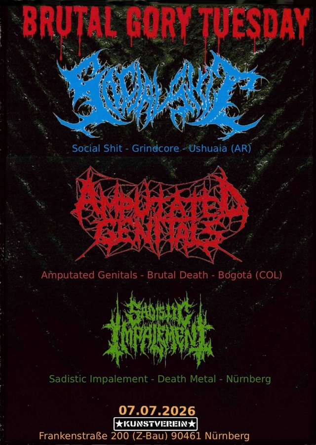 Brutal Gory Tuesday w/Social Shit (AR) + Amputated Genitals (CO) + Sadistic Impalement