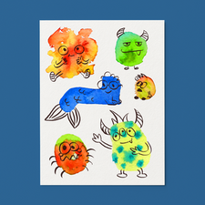 ArtNight Kids Aquarell: Monster Splash