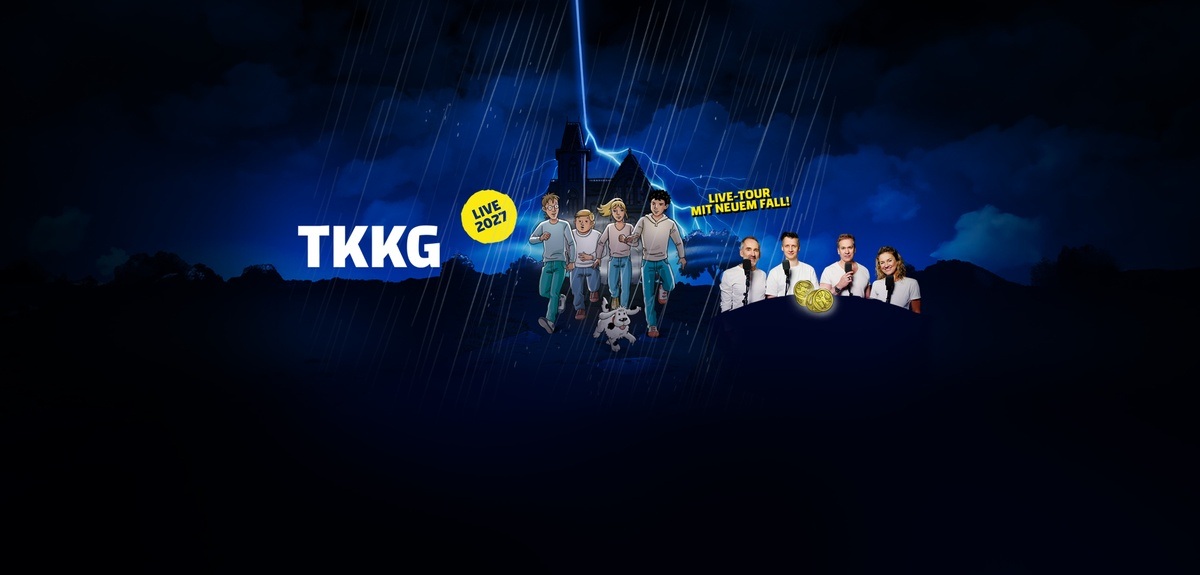 Titelbild der Veranstaltung TKKG - Live-Hörspiel 2027: Das Geheimnis der Siegelringe