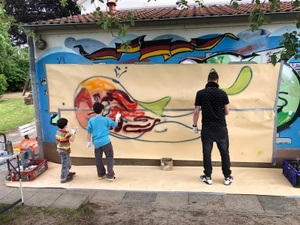 Raus aus Grau - Grafitti - Abschlusspräsentation - Ausstellung