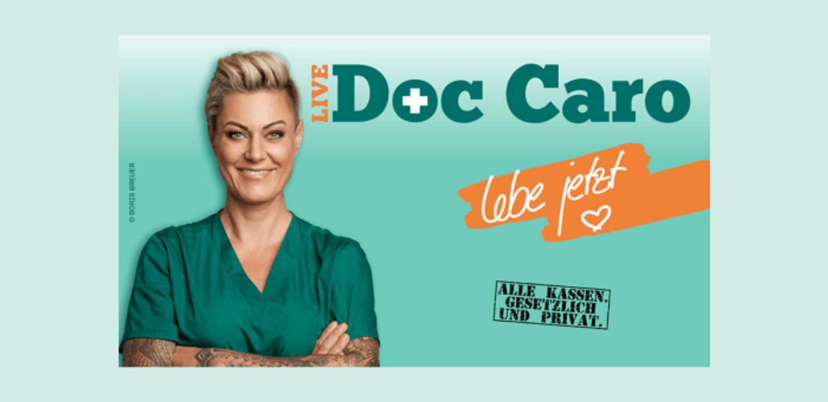 Titelbild der Veranstaltung Doc Caro - Lebe jetzt! - Lachen auf Rezept