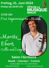 Moritz Ebert, Frei Improvisierte Musik, Cello und Loops
