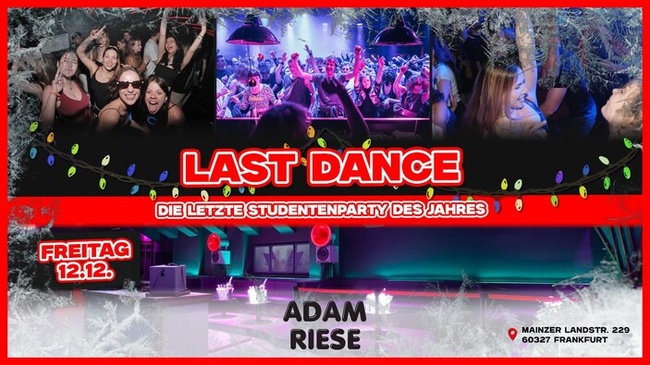 Die größte Studiparty Frankfurt - Adam Riese | Fr, 12.12.
