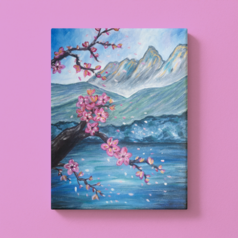 Kirschblüten am See