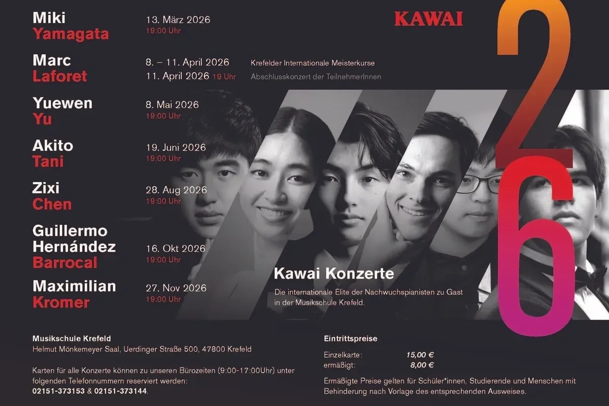 Titelbild der Veranstaltung Kawai Konzert Zixi Chen