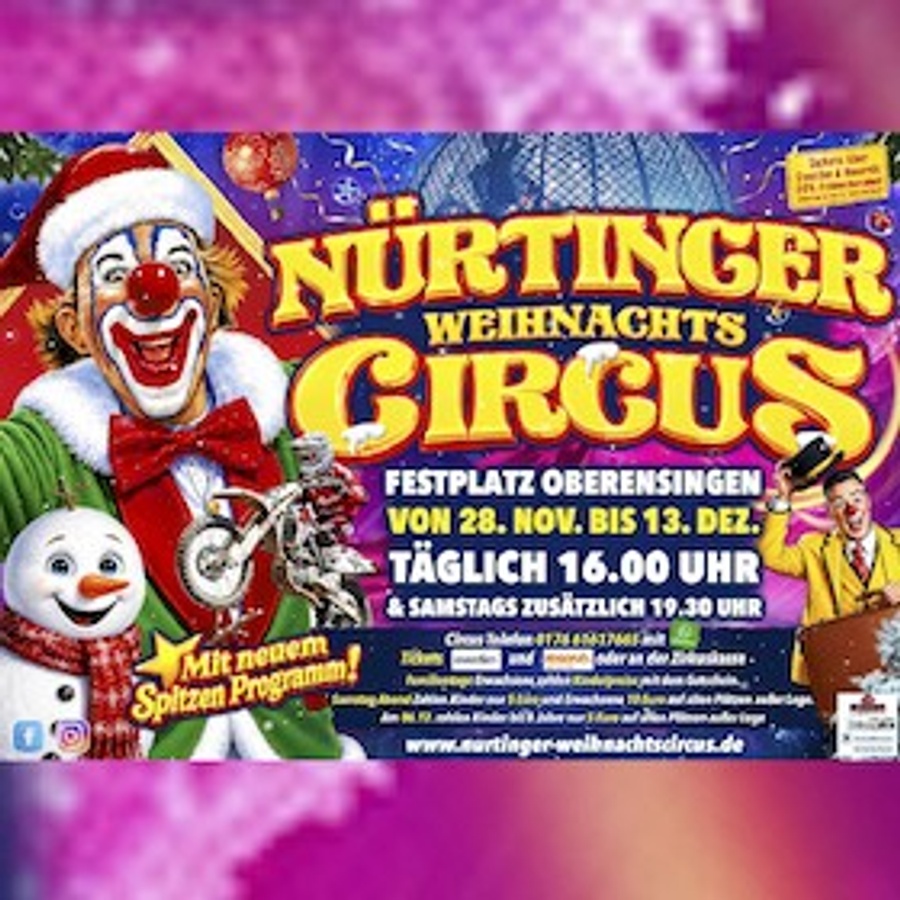 Titelbild der Veranstaltung Nürtinger Weihnachtscircus 2026