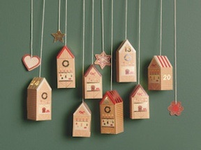 Adventsbasteln: Häuschen-Adventskalender