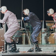 Drei Männer im Schnee