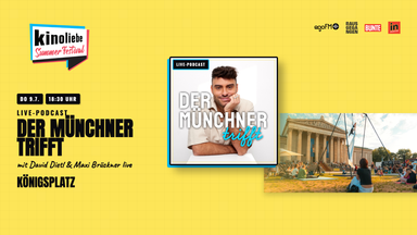 Der Münchner trifft — Open-Air-Live-Podcast vor der Festival-Eröffnung — Kinoliebe 2026 · LED