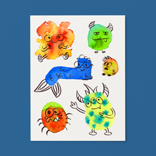 ArtNight Kids Aquarell: Monster Splash