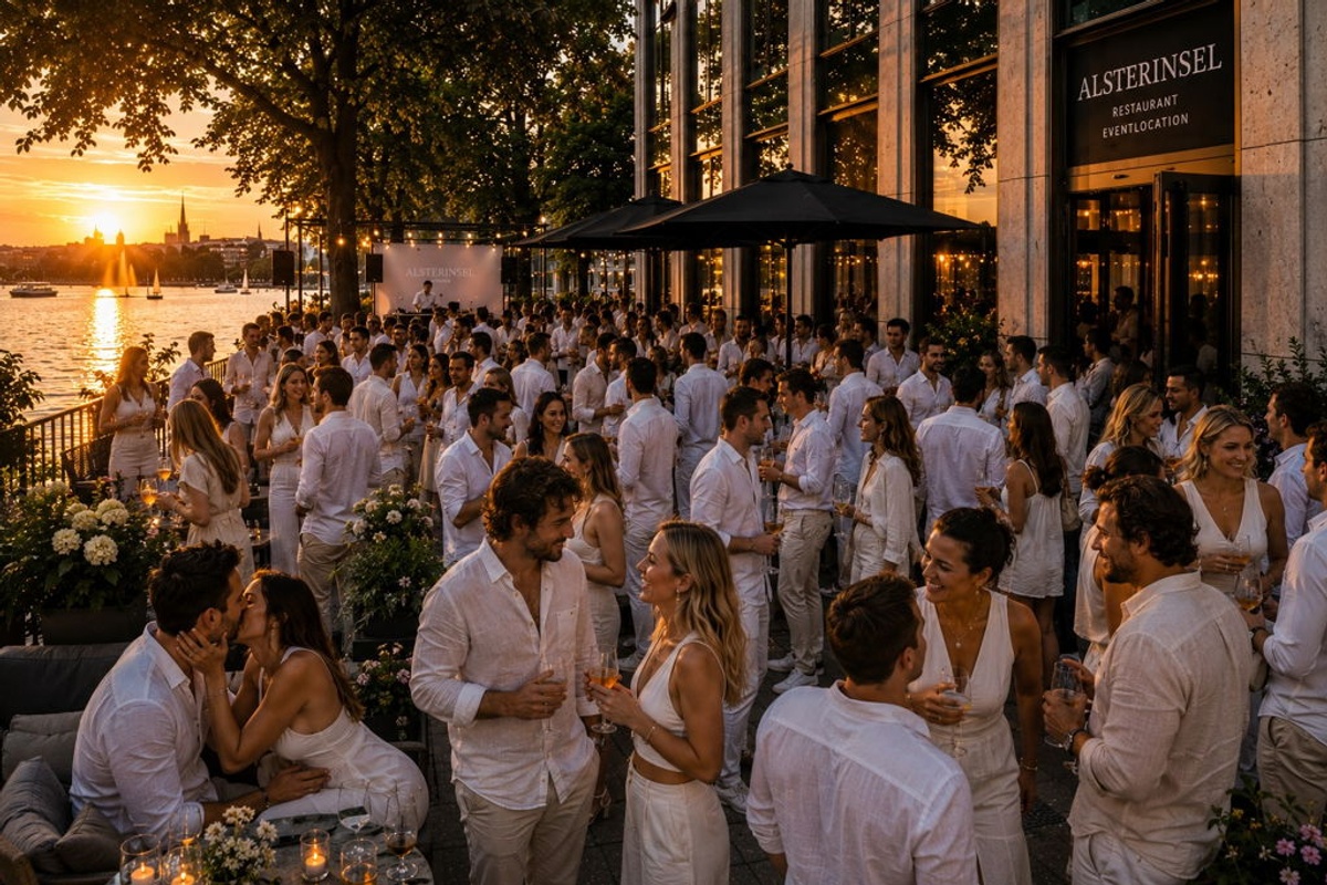 Titelbild der Veranstaltung Hamburg – White Single Party @Alsterinsel
