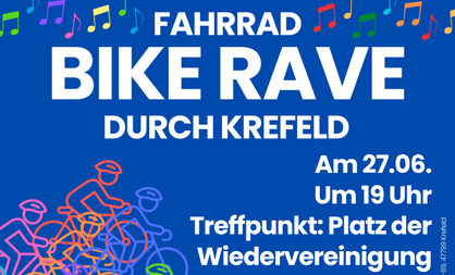 Fahrrad Bike Rave durch Krefeld