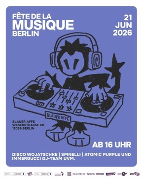 Fete de la Musique - Blauer Affe