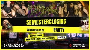Semesterclosing Party - Barbarossa | Do, 05.03.