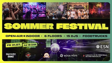 4.000 Studis | 6 Floors + Outdoor-Area |Sommerfestival Berlin - AQUA Höfe |