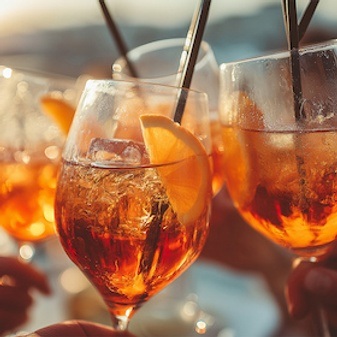 Spritz-Dampfer mit DJ