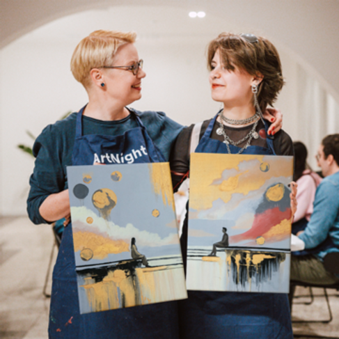 Gemeinsam Malen: Abstrakt