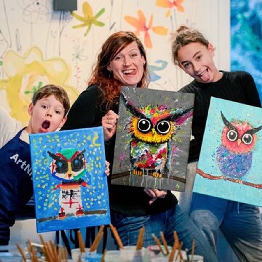 Titelbild der Veranstaltung ArtNight Kids: Eule