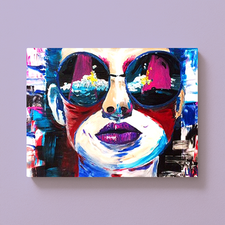 Acryl Collage Portraitansicht