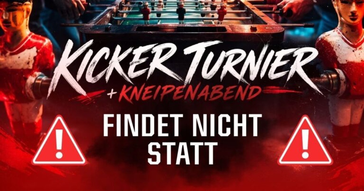 FÄLLT AUS: Kickerturnier + Kneipenabend