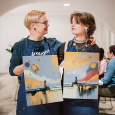 Gemeinsam Malen: Abstrakt