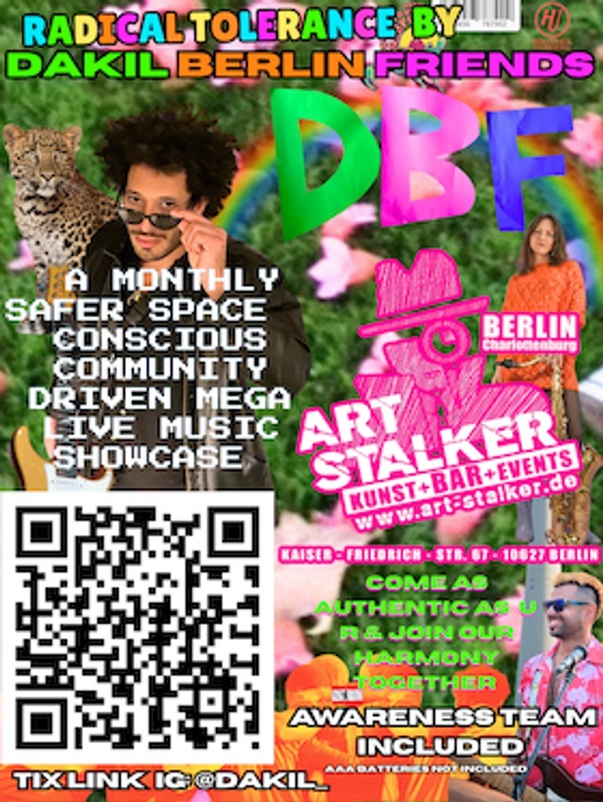 Titelbild der Veranstaltung Dakil Berlin Friends - Indie-Disco-Rock