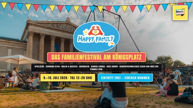 Happy Family · BUNTE SUNDAY — Open-Air-Familienfestival am Königsplatz — Kinoliebe 2026