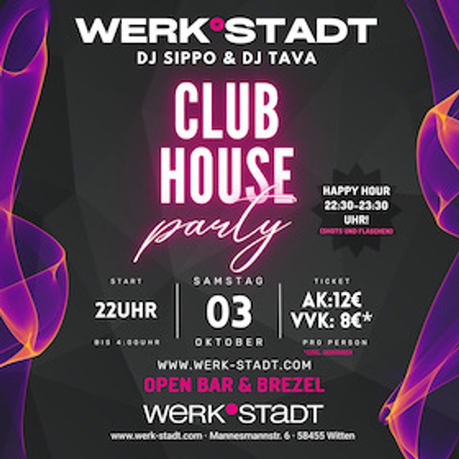 Titelbild der Veranstaltung Club House Party