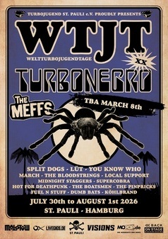 WELTTURBOJUGENDTAGE XX - Ausverkauft!
SECRET HEADLINER, MARCH, LOCAL SUPPORT