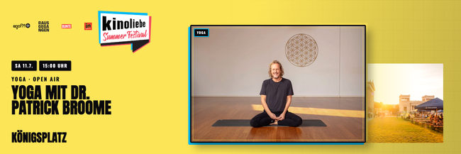 Open-Air-Yoga mit Dr. Patrick Broome — Königsplatz München — Kinoliebe 2026 · LED