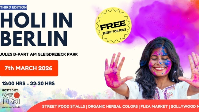 Holi in Berlin 2026 - Festival of Colors | Street Food Popups | Bollywood Music