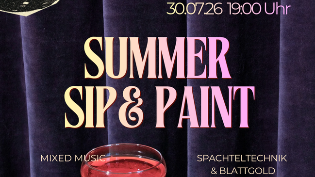 Summer Sip & Paint auf der Parkterrasse des Hilton Hotels Frankfurt